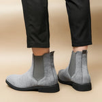 Men's Flock Chelsea Boots | Sleek Handmade Ankle Design