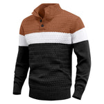 Men's Knit Pullover Sweater | Cozy Lightweight Color-Block Design