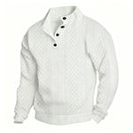 Men's Polyester Jacquard Henley Shirt | Soft Breathable Everyday Essential