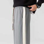 Men's Polyester Wide Leg Trousers | Relaxed Oversized Streetwear Fit