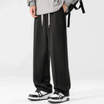 Men's Polyester Wide Leg Trousers | Relaxed Oversized Streetwear Fit