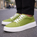 Men's Leather Lace-Up Sneakers | Refined Everyday Fit
