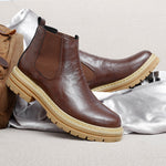 Ethan Kelly | Platform Leather Chelsea Boots For Men