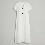 Mia Walker | Casual Cotton-Linen Midi Dress For Women