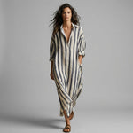 Margot Striped Shirt Maxi Dress