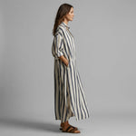 Margot Striped Shirt Maxi Dress