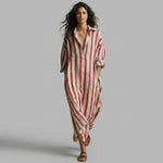 Margot Striped Shirt Maxi Dress