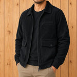 Men's Textured Zip-Up Casual Jacket