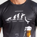 KZZ Men's 3D Printed Beer Evolution Graphic Tee