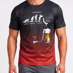 KZZ Men's 3D Printed Beer Evolution Graphic Tee