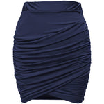High Waist Stretch Tight Pleated Bodycon Skirt - Zeagoo (Us Only)