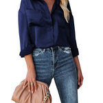 Satin Silk Button Down Shirts - Zeagoo (Us Only)