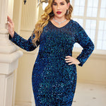 Plus Size Glitter Bodycon Dress - Zeagoo (Us Only)