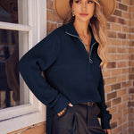 Zeagoo Long Sleeve Oversized Knit Sweater Tops
