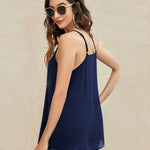 Zeagoo V-Neck Chiffon Spaghetti Strap Tank Top