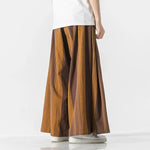 Striped Straight Wide-leg Casual Culottes