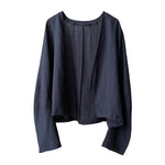 Vintage Ramie Loose Cardigan Shirt