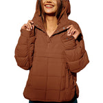 Women's Quilted Hooded Pullover Jacket