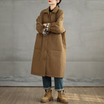 Mid-length Loose Pocket Coat
