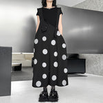 Polka Dot Print LooseWide-leg Overalls