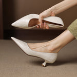 Michèle™ | Elegant Low Heel Court Shoes
