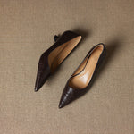 Michèle™ | Elegant Low Heel Court Shoes