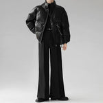 Flared Retro Wool Casual Trousers