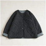 Japanese Retro Round Neck Loose Cotton Jacket