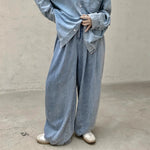 Denim Loose-fitting Wide-leg Trousers