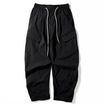 Multi-pocket Loose Curved Trousers