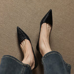 Michèle™ | Elegant Low Heel Court Shoes
