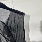Mesh Hollow V-neck Sleeveless Vest