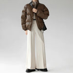 Flared Retro Wool Casual Trousers