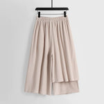 Linen Vintage Tie Wide Leg Straight Pants