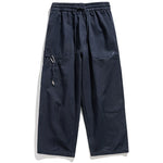 Retro Loose Straight Drawstring Pants