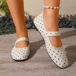 Women's Buckle Strap Mary Jane Flats