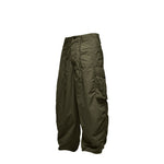 Fine Check Loose Workwear Wide-leg Pants