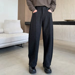 Thickened Woolen Curved Loose Casual Trousers