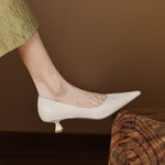 Michèle™ | Elegant Low Heel Court Shoes