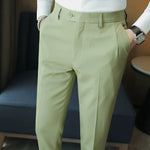 Casual Slim-fit Drape Suit Trousers