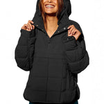 Women's Quilted Hooded Pullover Jacket