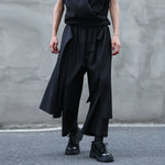 Japanese Fake Two-piece Draped Straight Wide-leg Pants
