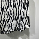 Zebra Print Draped Loose Shirt