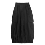 High-neck Batwing Sleeve Trench Coat Elastic Waist Skirt