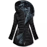 Women's Quilted Plush Lined Long Coat