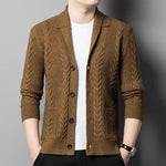 Château Côte Jacquard Knit Cardigan