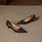 Michèle™ | Elegant Low Heel Court Shoes