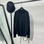 Vintage Turtleneck Button Loose Sweater