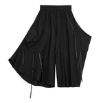 Irregular Elastic Waist Loose Wide-leg Pants