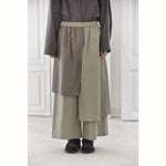 Womenâ€˜s Irregular Color-blocked Faux Two-piece Casual Skirt Pants